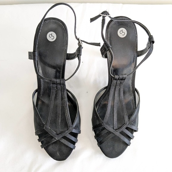 CP by dress Barn high heel sandal, black, size 9 - Picture 3 of 6